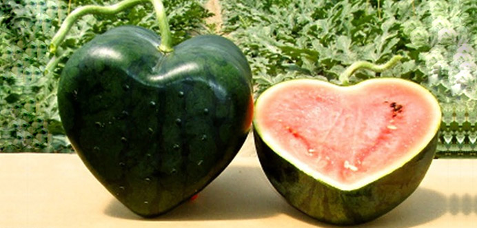 Try out Some Heart-shaped watermelon salad