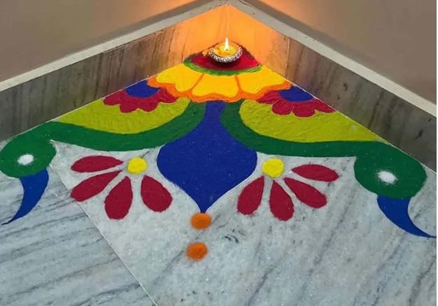 Simple Corner Rangoli