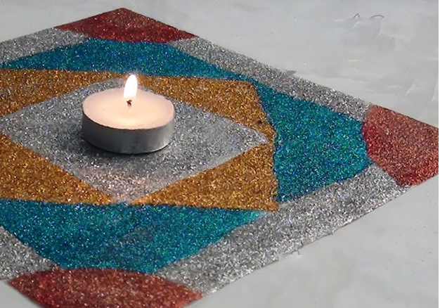 Glitter Rangoli for Sparkling Designs