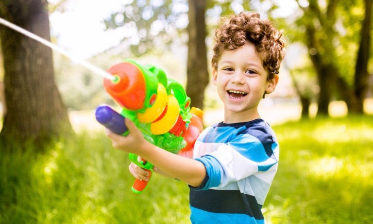 water gun girl