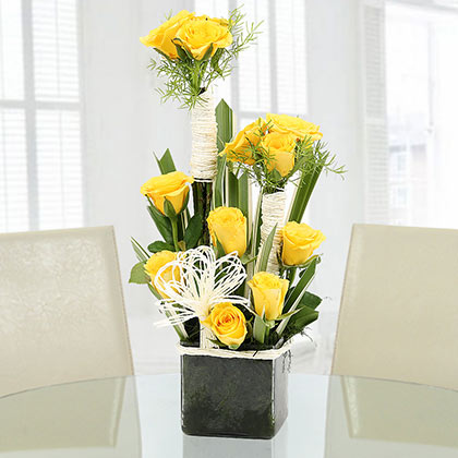 Glass Vase Flower Arrangement