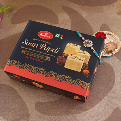 Rakhi with Soan Papdi