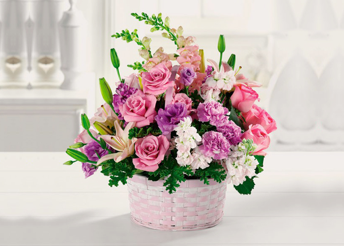 Flower gift basket