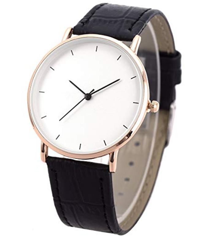 Sleek Dial with Leather Strap