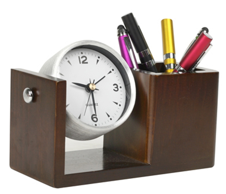 Table Clock with Pen Holder