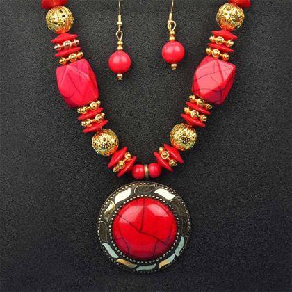 Beaded jewelry set