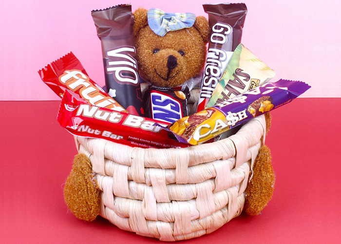 Chocolaty Teddy Basket