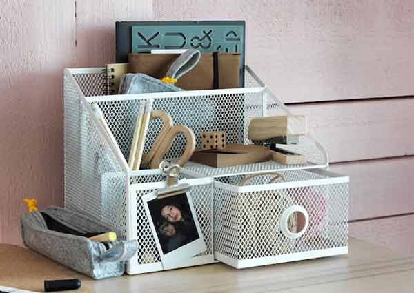 A desk organizer 