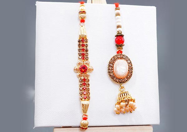 Beaded Bhaiya Bhabhi Rakhi