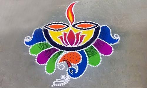 Diya rangoli