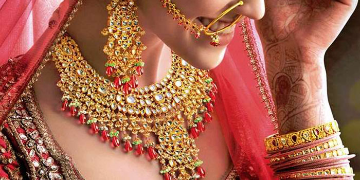 Gold Jewelry wearing women