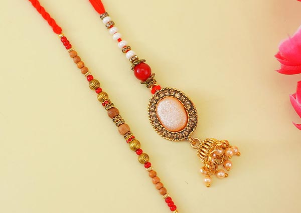 Meenakari Rakhi for Bhaiya Bhabhi