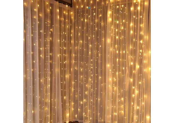 String Lights as Curtains
