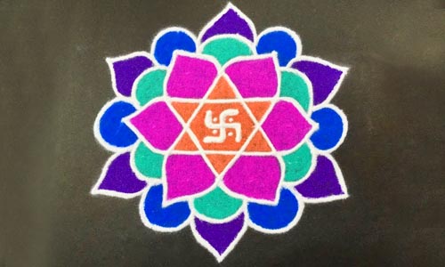 Swastika rangoli