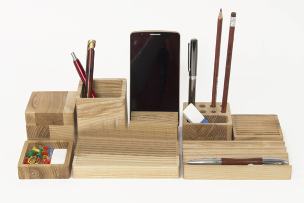 Wooden Desk Organizer