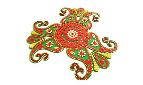 Wooden rangoli