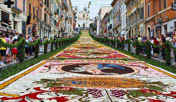 genzano infiorata flower festival italy