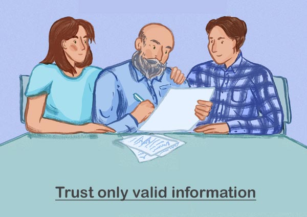 Trust only valid information