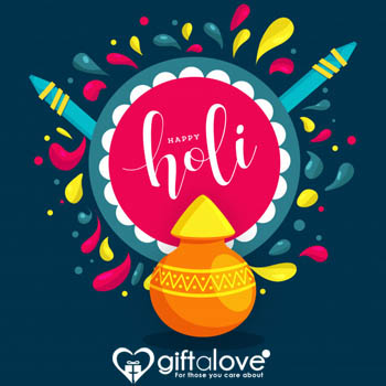 Holi greeting for husband