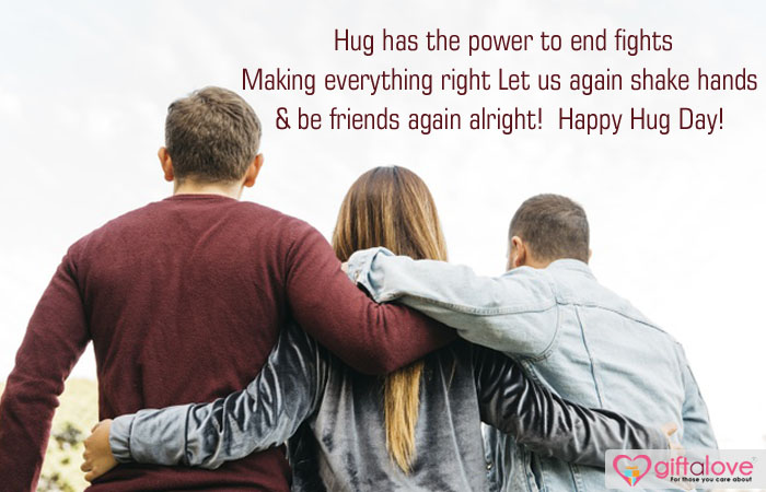 Hug Day Messages for Friends
