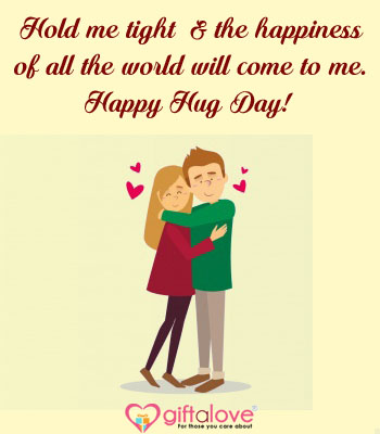 hug day messages on card