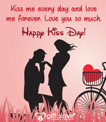 kiss day greeting card message