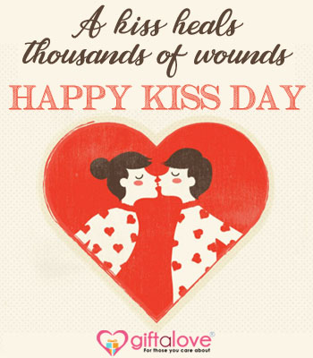 kiss day greeting card