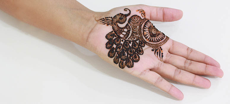 Peacock Designed Mehendi