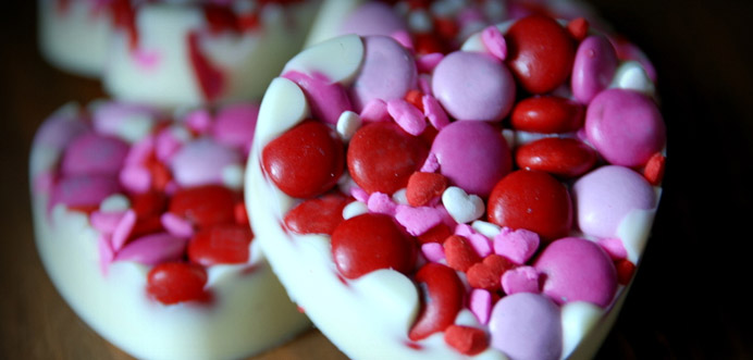 White Chocolate Bark Bites for Valentine's Day